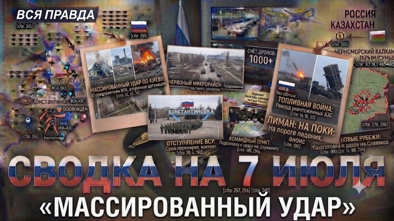 СВОДКА БОЕВЫХ ДЕЙСТВИЙ НА 7 ИЮЛЯ, КАРТА СВО СЕГОДНЯ, НОВОСТИ , СВО НА УКРАИНЕ 2026 ЮРИЙ ПОДОЛЯКА