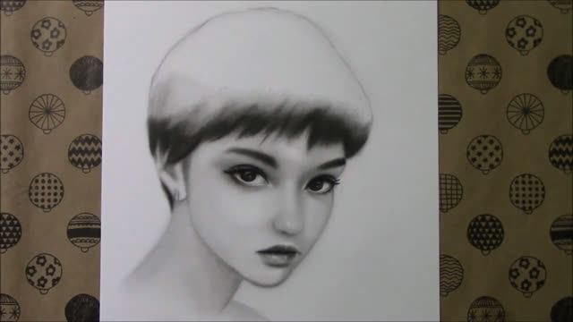Как нарисовать карандашный портрет лица красивой девушки
