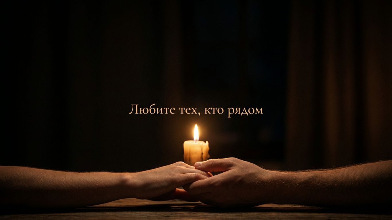 "Любите тех, кто рядом с вами."