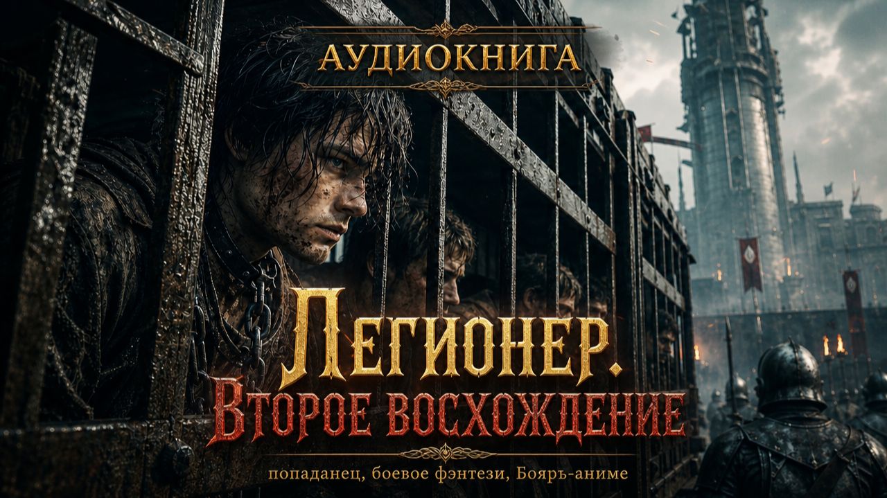 АУДИОКНИГА ЛЕГИОНЕР. ВТОРОЕ ВОСХОЖДЕНИЕ ПОПАДАНЕЦ, ФЭНТЕЗИ, БОЕВОЕ ФЭНТЕЗИ, БОЯРЪ-АНИМЕ