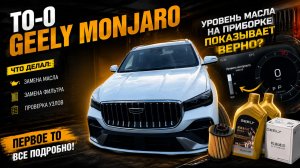 ТО-0 Geely Monjaro 2026: замена масла, фильтра и проверка уровня масла на приборке Джили Монжаро