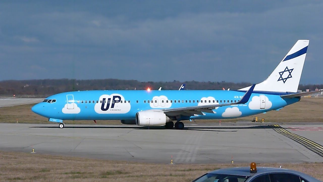 The arrival of the Boeing 737-800 UP Airlines (El-AL) in Boryspil Airport (Kyiv) Terminal D смотреть онлайн