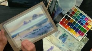 Летние пейзажи. Туман. Рисуем детскими акварельными красками с художником Виталием Черногаловым
