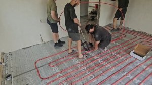 укладка тёплого пола