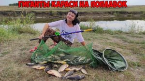 суперская рЫбалка.На поплавок наловила огромных карасей.(❁´◡`❁)