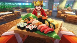 🍣😱 Я ПРИГОТОВИЛ СУШИ ДЛЯ МЭРА ГОРОДА В МАЙНКРАФТ!
