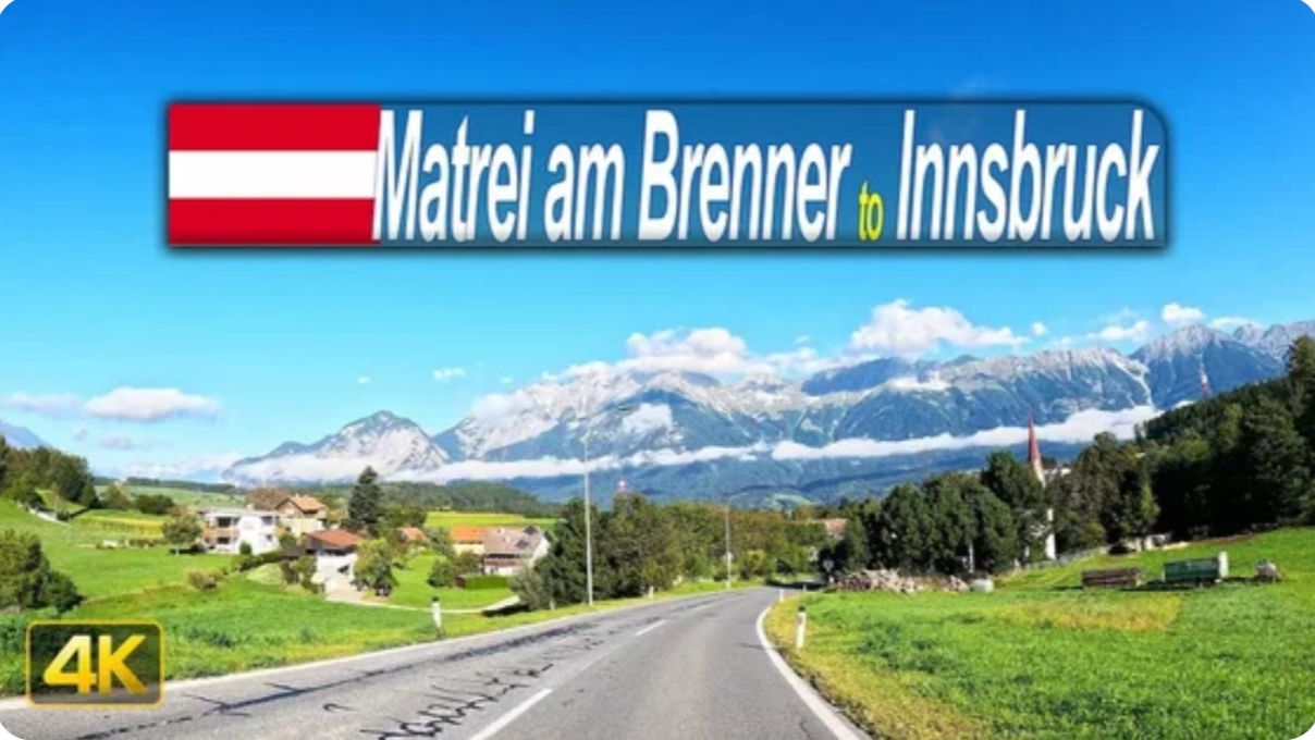 🚗 SmartTV 4К ➤ 🌄 Из Матрея-на-Бреннере в город Инсбрук, Австрия!🌄 смотреть онлайн
