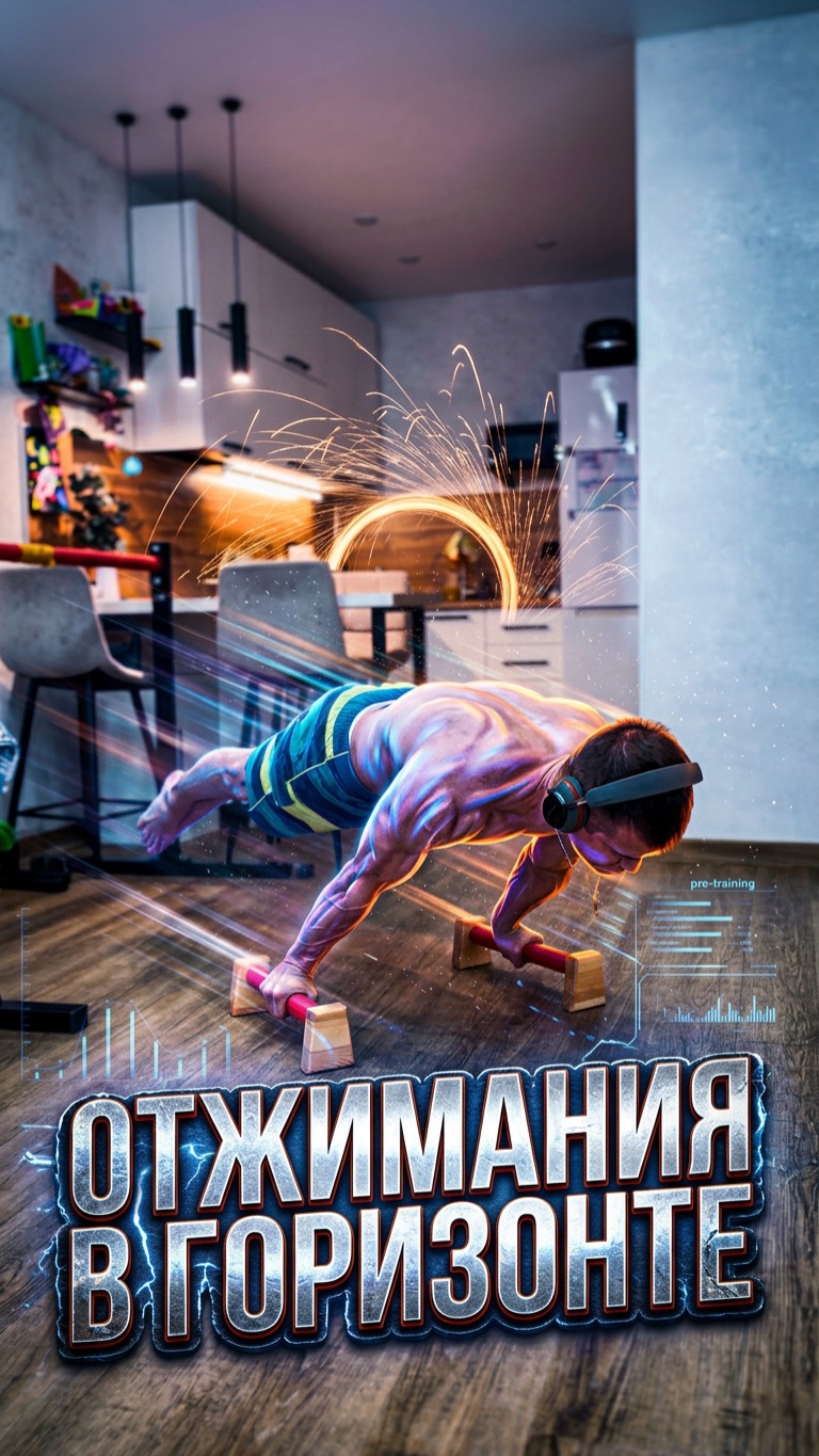 Отжимания в горизонте