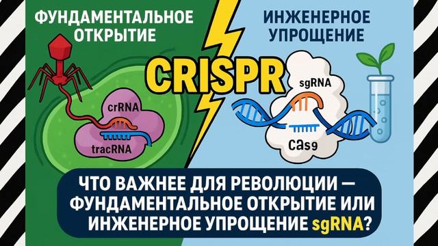 🧬CRISPR: Что важнее для революции – фундаментальное открытие или инженерное упрощение sgRNA? смотреть онлайн