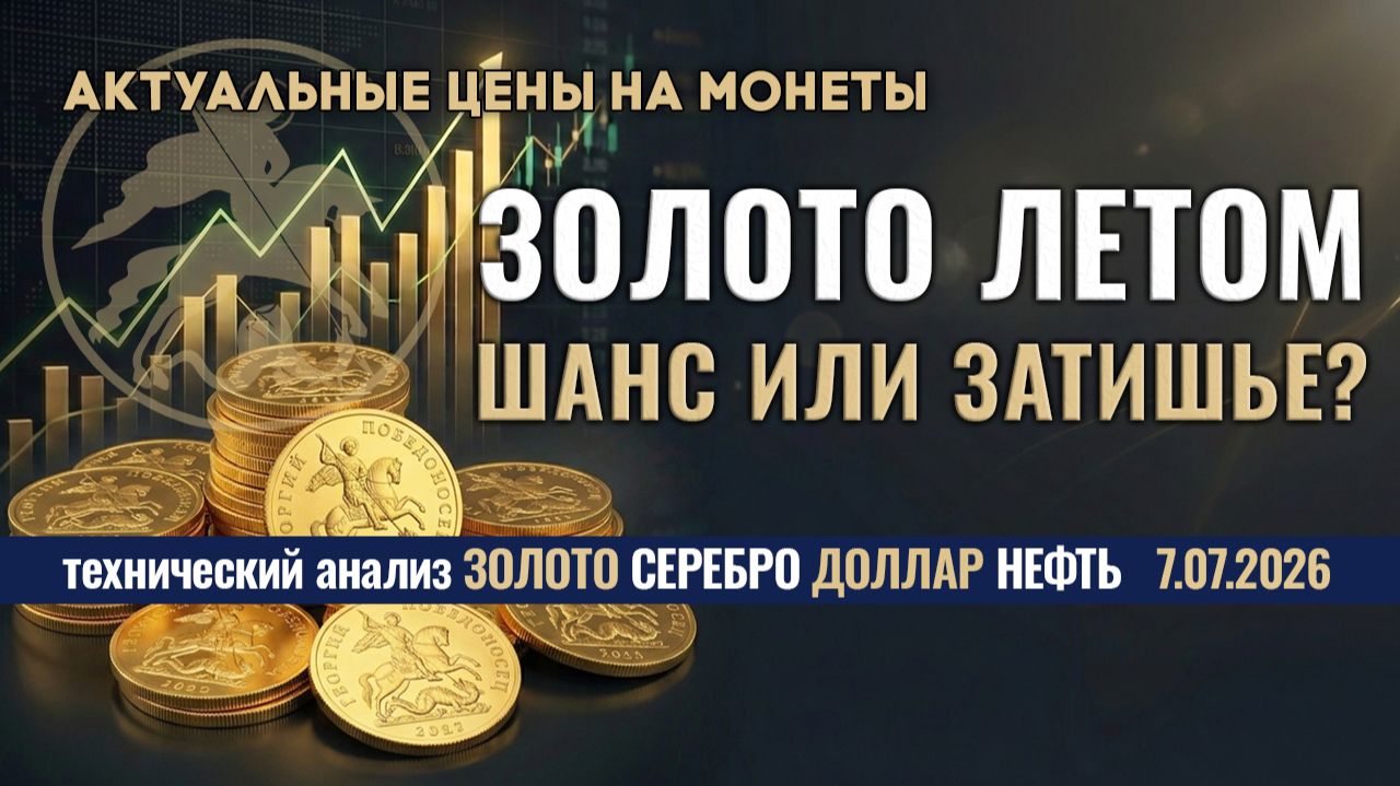 Золотой рынок летом: затишье или шанс? Анализ рынка золота, серебра, нефти, доллара 7.07.2026 г смотреть онлайн