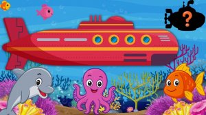 Развивающий мультфильм - Подводная лодка - Угадай по силуэту - Мультики для детей