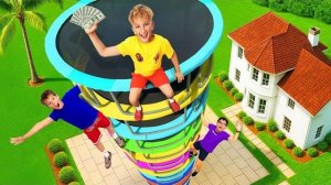 Последний, кто покинет батутную башню, выиграет 10 000 долларов!