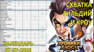 Схватка Гильдий + Кроу. Календарь 06-07-2026