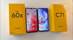 Сравнение Realme Note 60x vs Realme c71 до 85$ или 7000 рублей Хиты продажи