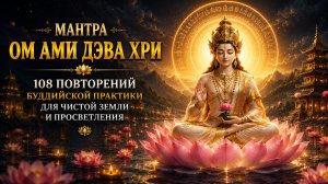 Мантра Ом Ами Дэва Хри: 108 повторений буддийской практики для чистой земли и просветления 🙏🌸