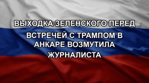Выходка Зеленского перед встречей с Трампом в Анкаре возмутила журналиста