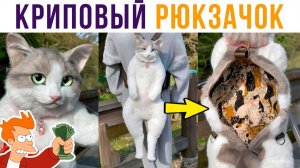 Криповый рюкзачок!) Кто бы такой купил?)) Приколы с котами
