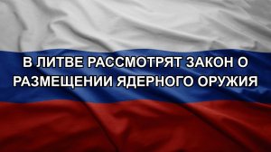 В Литве рассмотрят закон о размещении ядерного оружия