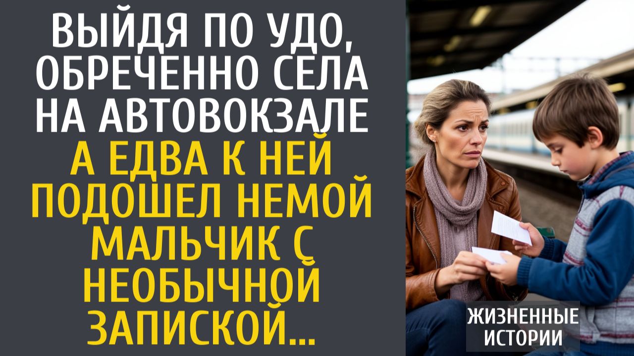 Истории из жизни Выйдя по УДО, обреченно села на автовокзале… А едва к ней подошел немой мальчик... смотреть онлайн