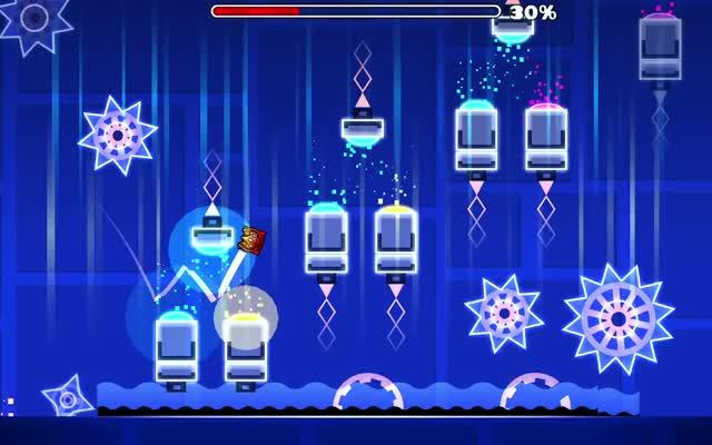прохождение Geometry dash!