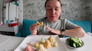 Мукбанг/Хинкали разноцветные