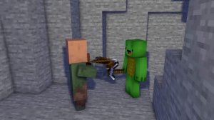 MAIZEN : Mikey bullied by Villagers - Minecraft Animation JJ & Mikey
