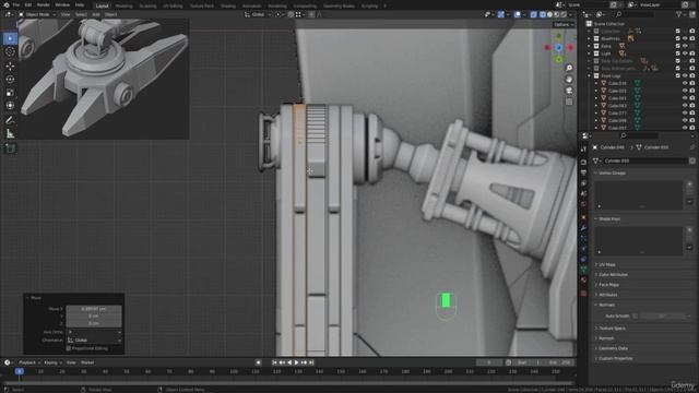 BLENDER Creating the Dune Ornithopter 71_Modeling section_Starting with the front legs part 7 смотреть онлайн
