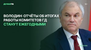 Володин: отчёты об итогах работы Комитетов ГД станут ежегодными
