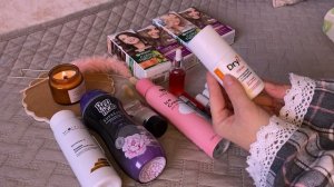 АСМР🧴🛍️раскладываю косметику/таппинг и тихий голос