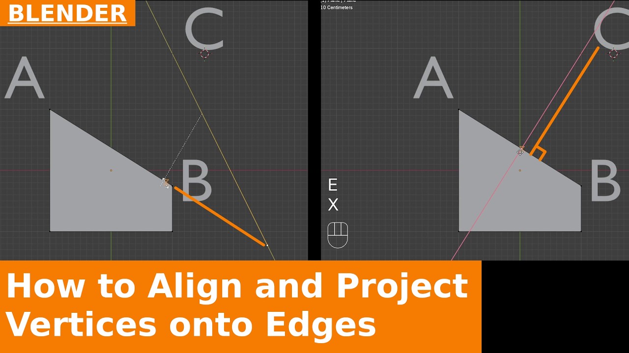 How to Align and Project Vertices onto Edges in Blender | Tutorial смотреть онлайн