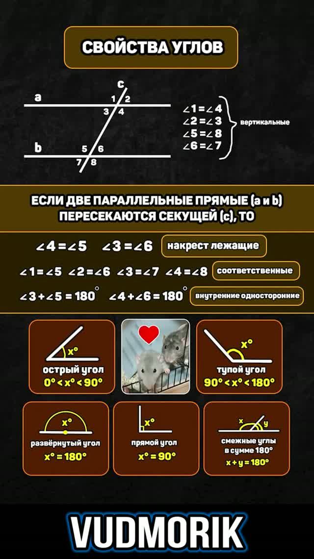 Углы. Свойства и формулы #17