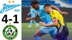 Зенит разгромил Нефтчи! 4-1! Аугусто забил первый гол! Обзор матча!