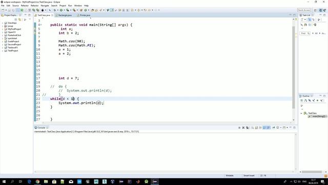 Java - цикл do-while, различия между циклами while и do-while смотреть онлайн