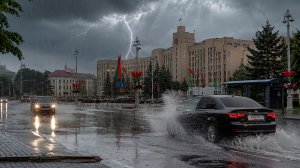 Циклон принес ливни с грозами в Беларусь. Погодный контраст в Казахстане. Погода в СНГ