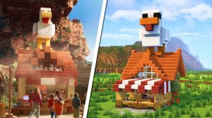 МАЙНКРАФТ Как построить куриную ферму Стива - Minecraft новые видео