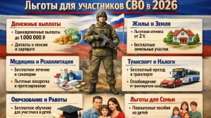 Льготы Для участников СВО в 2026