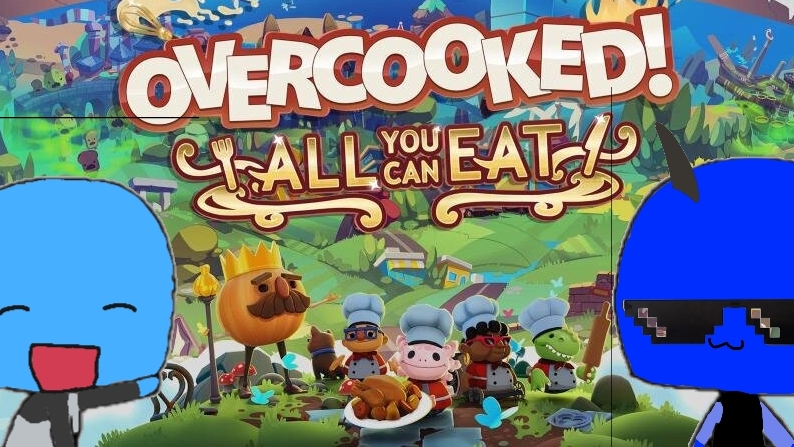 играем с папой в overcooked 1 на PS4