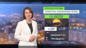 Прогноз погоды в Набережных Челнах на 10 июля 2026 г.
