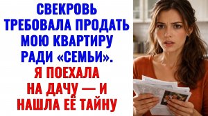 Истории из жизни | Свекровь требовала продать мою квартиру | Аудио рассказы | Жизненные истории