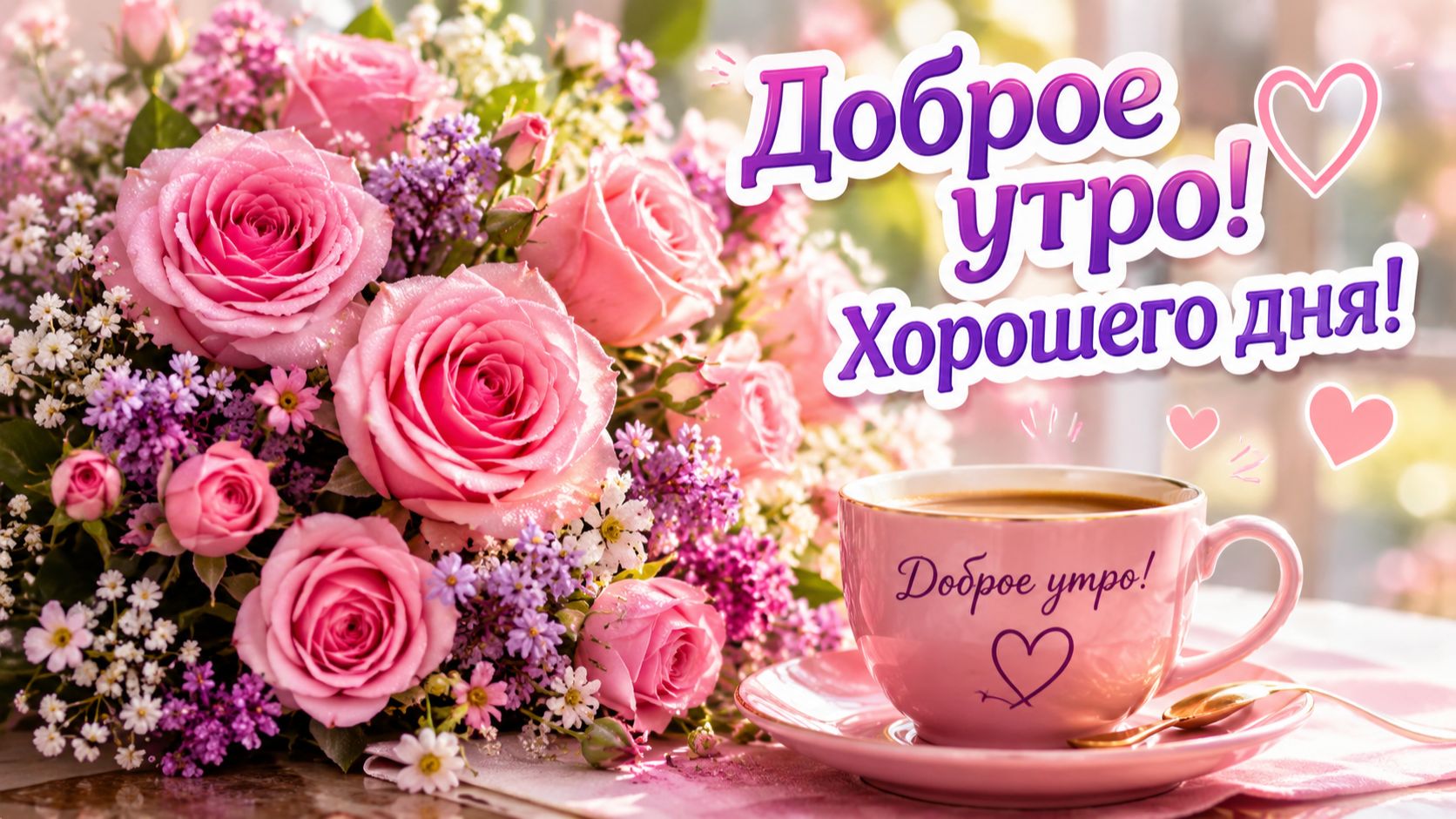 Доброе утро хорошего дня и прекрасного — красивые пожелания добра. Скачай бесплатно ☀️ смотреть онлайн