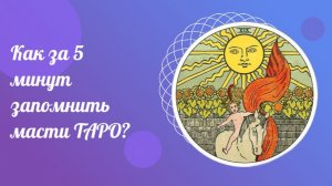 Как за 5 минут запомнить масти ТАРО? Тарология.