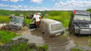 РЕВАНШ, ЧТО ИЗ ЭТОГО ВЫШЛО! БИТВА DEFENDER, УАЗ, НИВА, SUZUKI, OPEL FRONTERA B, В БОЛОТЕ!