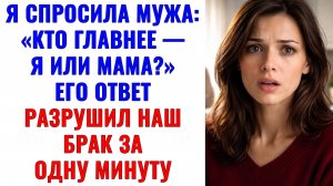 Истории из жизни | Я спросила мужа: «Кто главнее — я или мама?» | Аудио рассказы | Жизненные истории