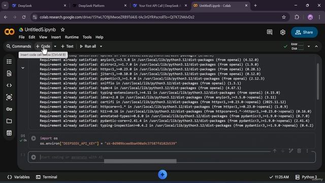 2. 2. Making Your First API Call with DeepSeek смотреть онлайн