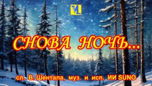 Снова ночь,  сл.  В. Шентала,  муз.  и  исп.  ИИ SUNO