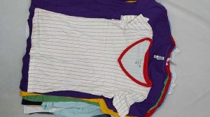 44757 Футболки однотонные без принта в осн. большие размеры сток, 3пак, t-shirts no print оптом