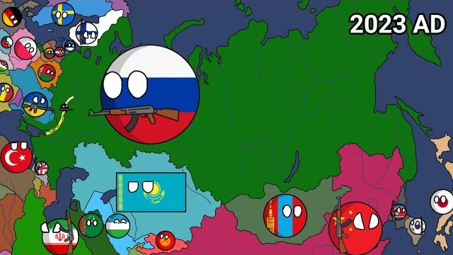 History of Russia and neighbor (650 - 2024) Countryballs Best version смотреть онлайн