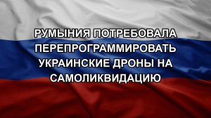 Румыния потребовала перепрограммировать украинские дроны на самоликвидацию