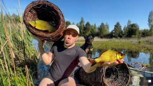 24 ЧАСА НА ДИКОМ БОЛОТЕ! Рыбалка, разведка и проверка верш
