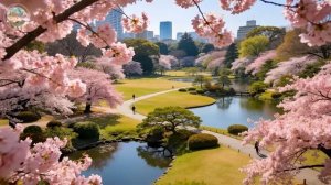 Shinjuku Spring 4K 🌸 Shinjuku Gyoen Beauty, Soft Sakura & Serene Spring Walks